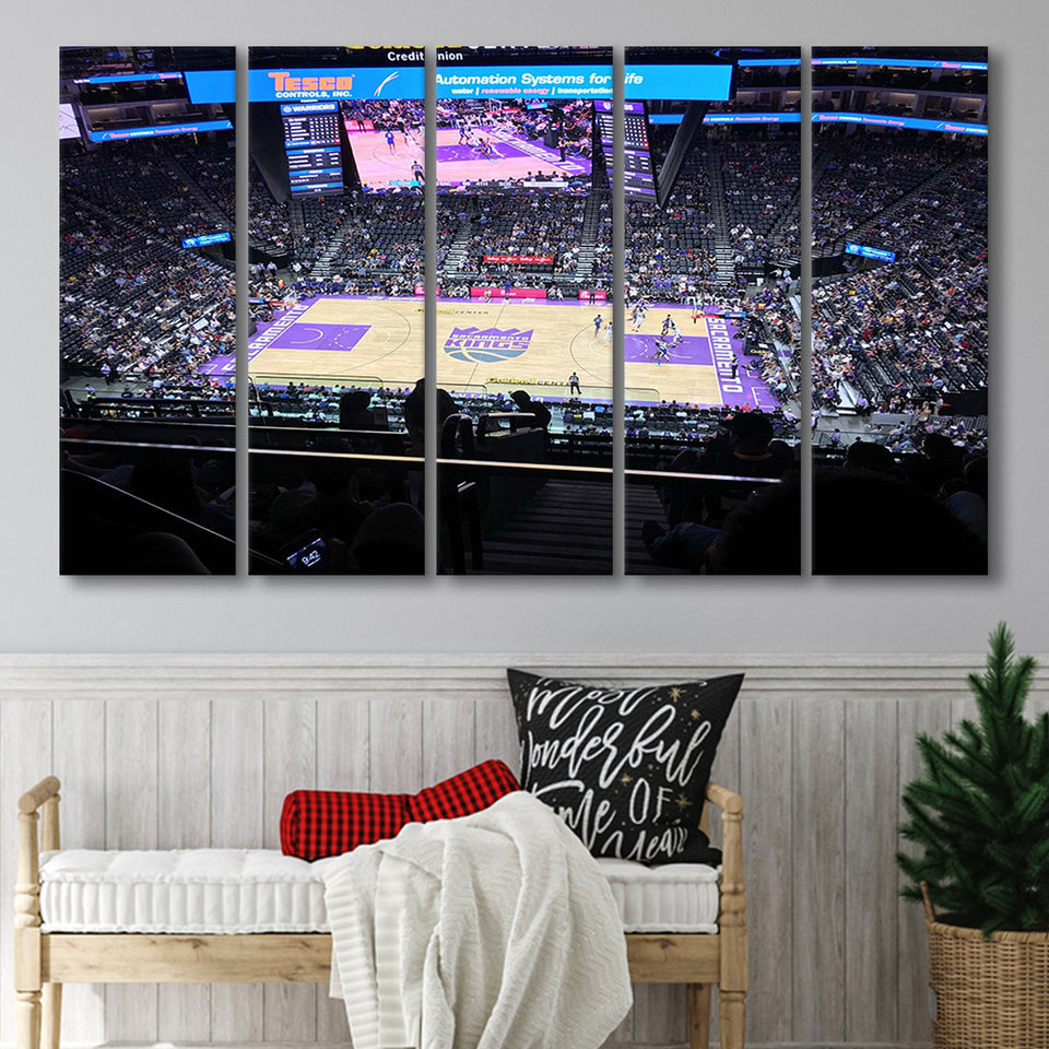 Golden 1 Center Stadium Canvas Prints Sacramento Kings Wall Art,Multi Panels B,Sport Stadium Art Prints, Fan Gift