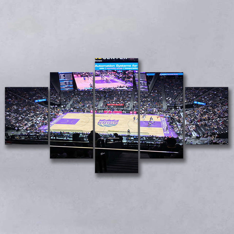 Golden 1 Center Stadium Canvas Prints Sacramento Kings Wall Art,Multi Panels,Sport Stadium Art Prints, Fan Gift