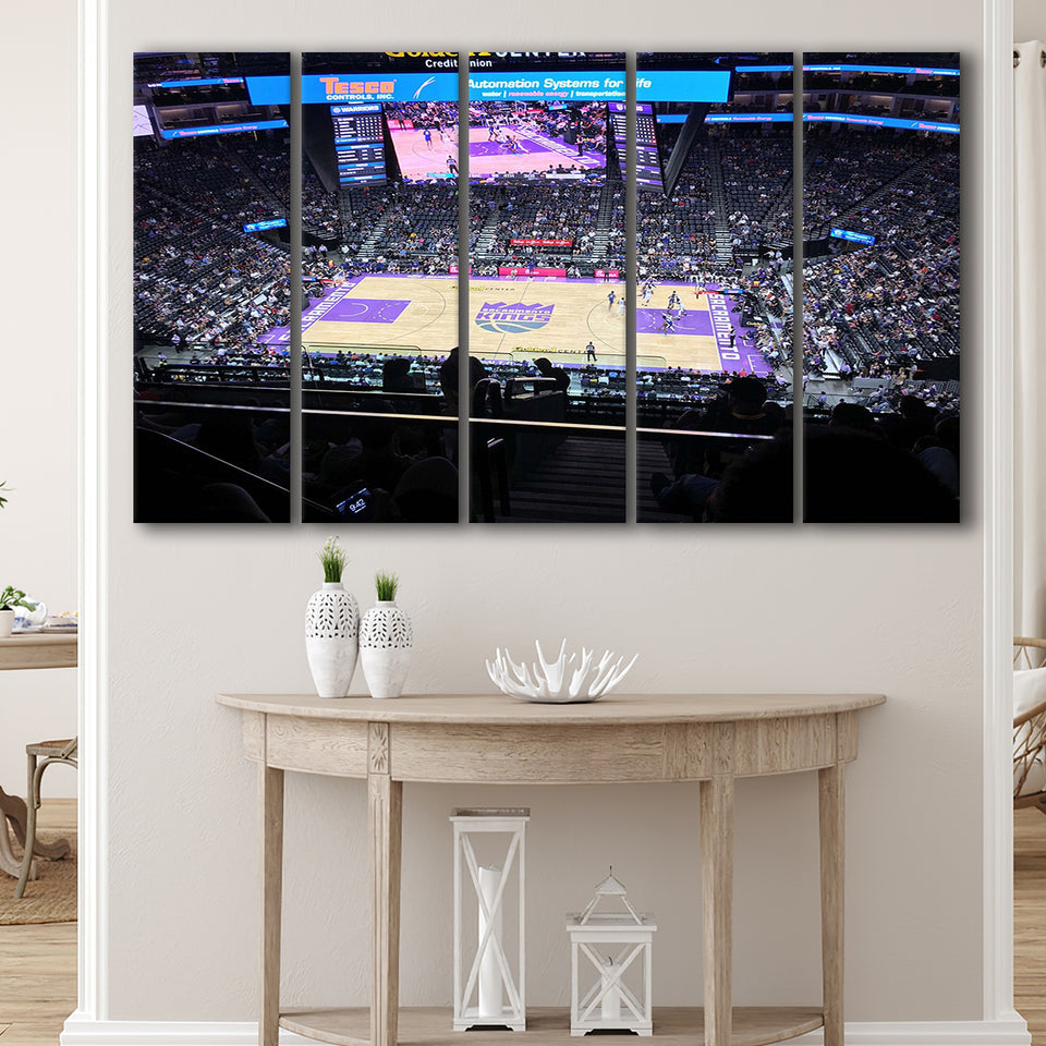 Golden 1 Center Stadium Canvas Prints Sacramento Kings Wall Art,Multi Panels B,Sport Stadium Art Prints, Fan Gift