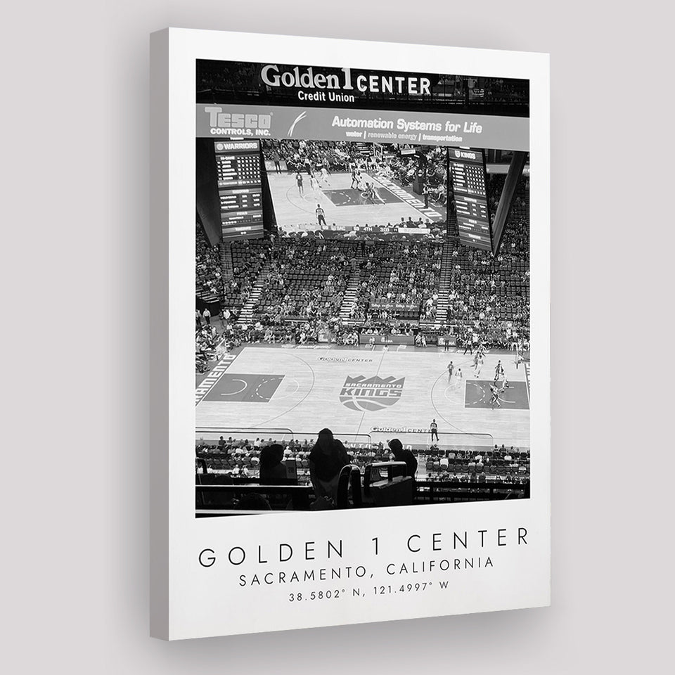 Golden 1 Center Sacramento Kings Basketball Lovers Black And White Art Canvas Prints Wall Art Home Decor