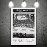 Golden 1 Center Sacramento Kings Basketball Lovers Black And White Art Canvas Prints Wall Art Home Decor