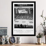 Golden 1 Center Sacramento Kings Basketball Lovers Black And White Art Framed Art Prints Wall Art Decor, Framed Picture