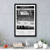Golden 1 Center Sacramento Kings Basketball Lovers Black And White Art Framed Canvas Prints Wall Art Home Decor, Floating Frame
