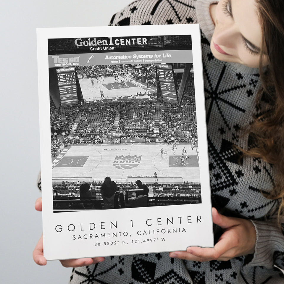 Golden 1 Center Sacramento Kings Basketball Lovers Black And White Art Canvas Prints Wall Art Home Decor