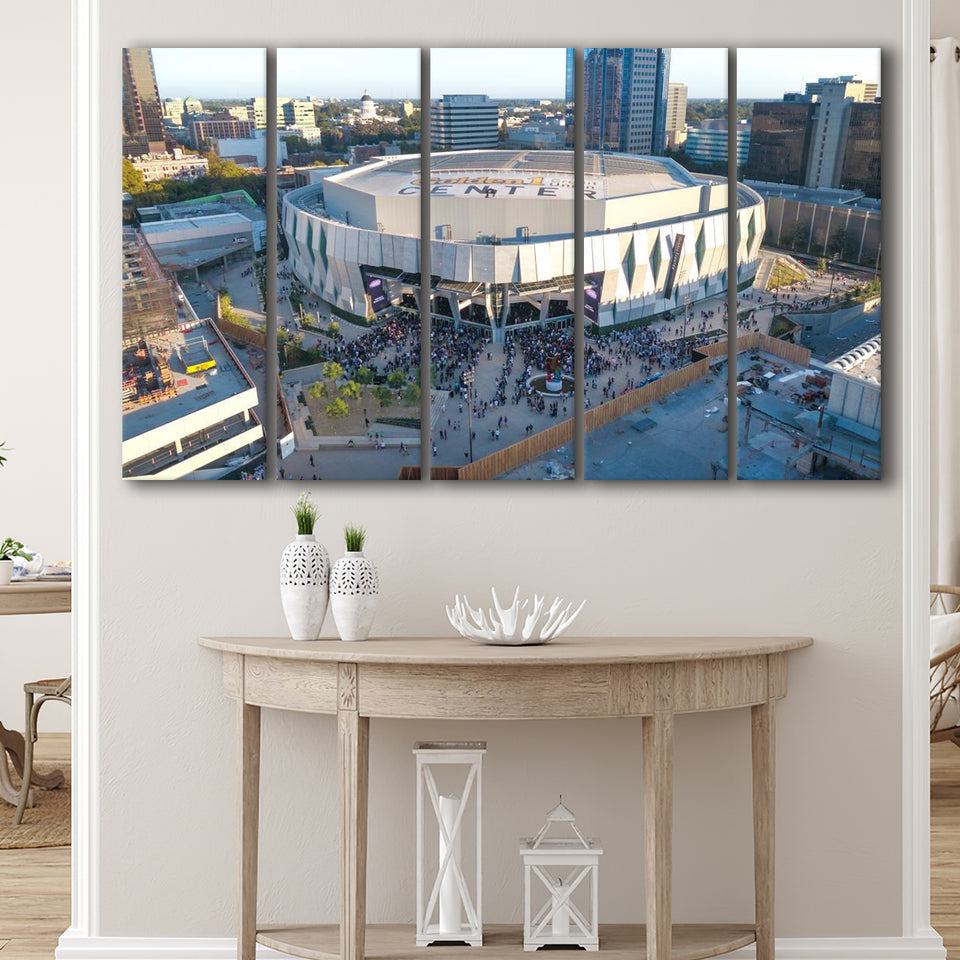Golden 1 Center Stadium, Stadium Canvas, Sport Art, Gift for him, Multi Panels B, Canvas Prints Wall Art Decor