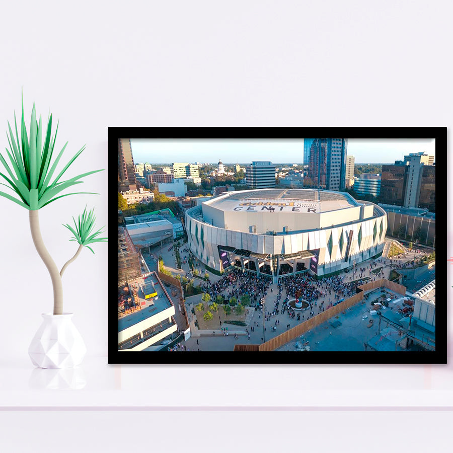 Golden 1 Center Stadium, Stadium Canvas, Sport Art, Gift for him, Framed Art Prints Wall Art Decor, Framed Picture
