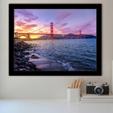 Golden Gate Bridge San Francisco Bay, Framed Art Prints Wall Art Home Decor, Ready to Hang