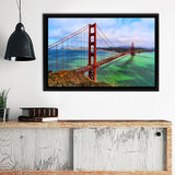 Golden Gate Bridge San Francisco The Most Popular Tourist Framed Canvas Wall Art - Framed Prints, Prints for Sale, Canvas Painting