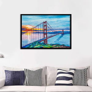 Golden Gate Bridge In San Francisco California Framed Wall Art - Framed Prints, Art Prints, Print for Sale, Painting Prints