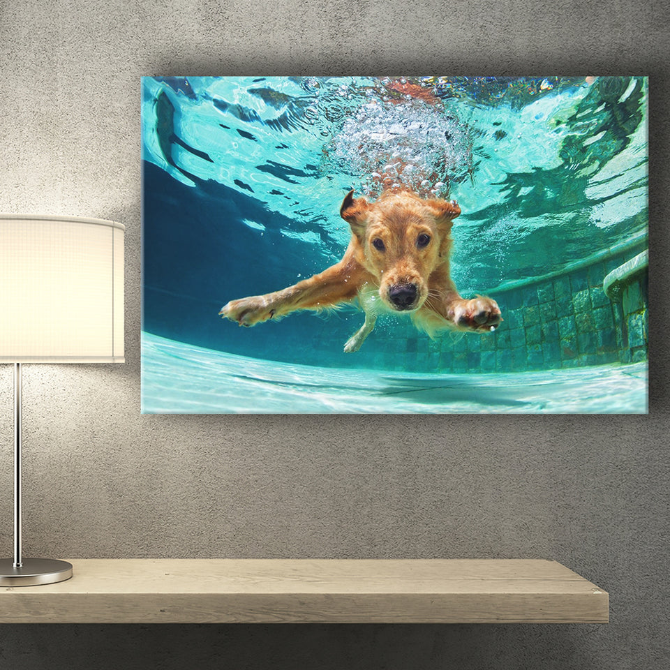 Golden Labrador Retriever Canvas Prints Wall Art - Painting Prints, Wall Decor, Art Prints