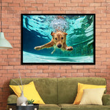 Golden Labrador Retriever Framed Art Prints Wall Decor - Painting Prints, Framed Picture