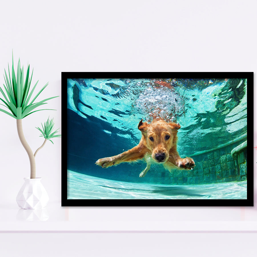 Golden Labrador Retriever Framed Art Prints Wall Decor - Painting Prints, Framed Picture