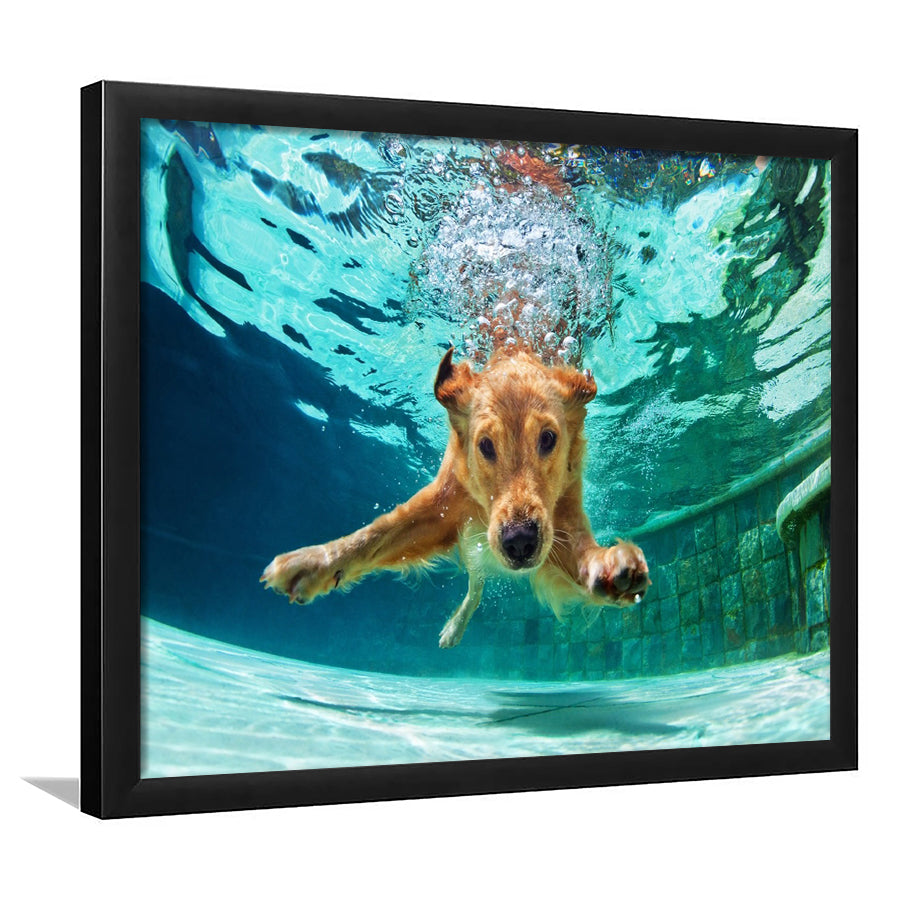 Golden Labrador Retriever Framed Art Prints Wall Decor - Painting Prints, Framed Picture