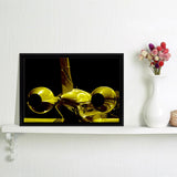 Golden Metallic Jet Framed Canvas Wall Art - Framed Prints, Canvas Prints, Prints for Sale, Canvas Painting