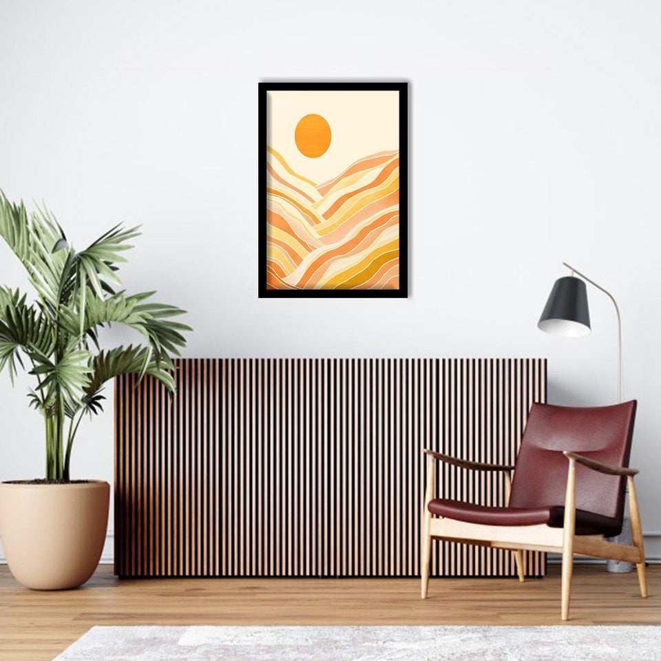 Golden Mountain Sunset - Mountain art, Art Print, Frame Art