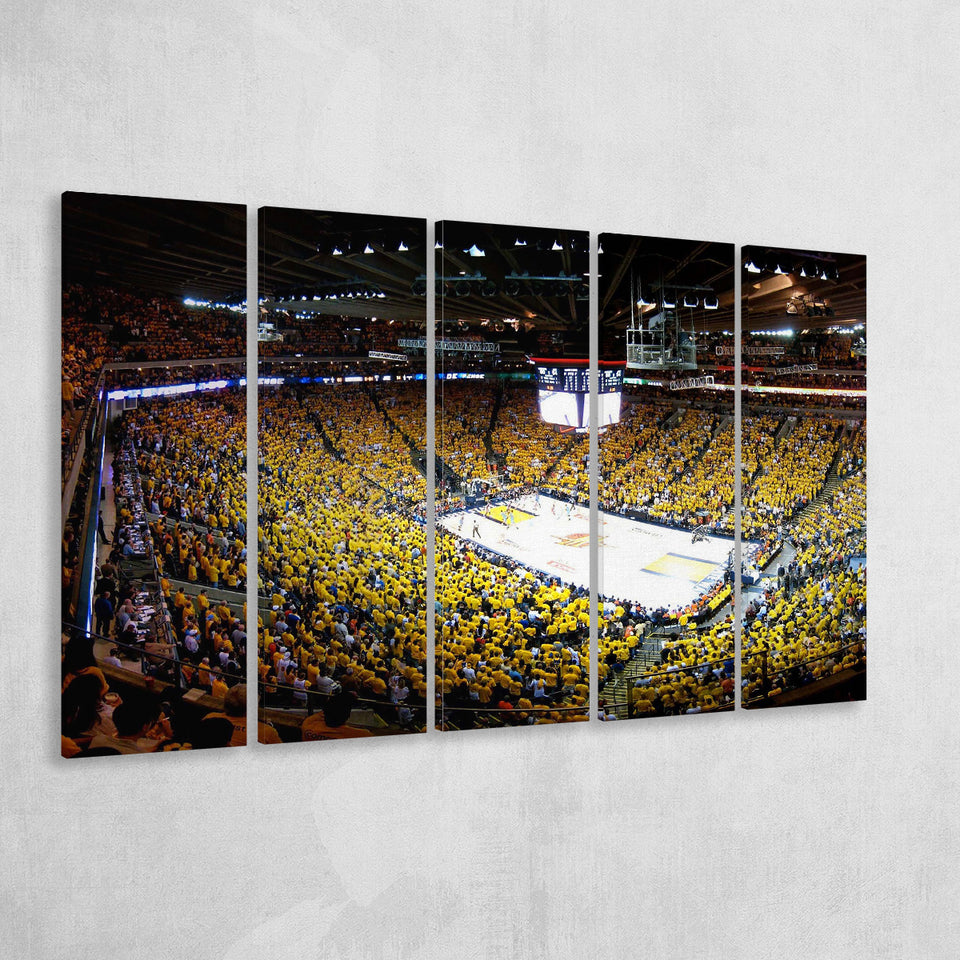 Golden State Warriors Stadium Canvas Prints Oracle Arena Wall Art,Multi Panels B,Sport Stadium Art Prints, Fan Gift