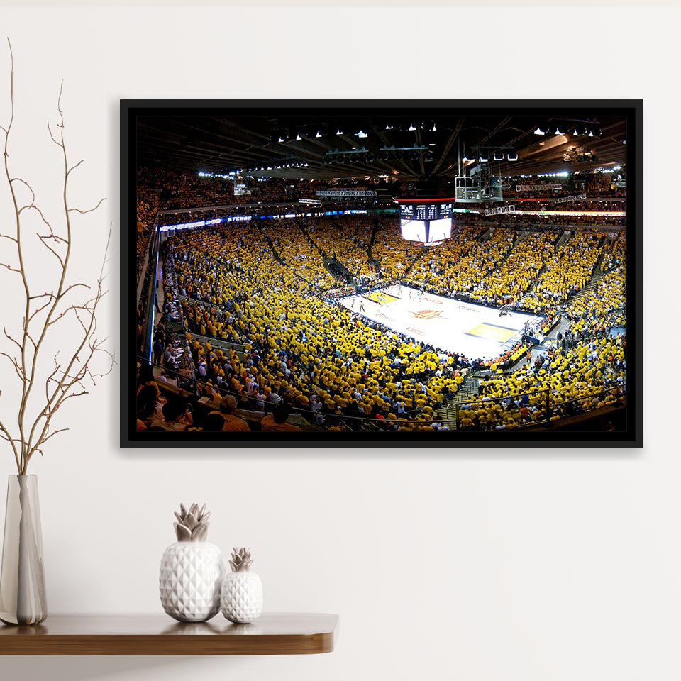 Golden State Warriors Stadium Framed Canvas Prints Oracle Arena Wall Art,Sport Stadium Art Prints, Fan Gift