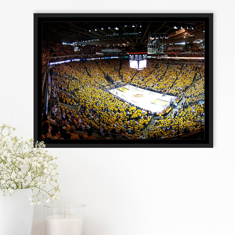 Golden State Warriors Stadium Framed Canvas Prints Oracle Arena Wall Art,Sport Stadium Art Prints, Fan Gift