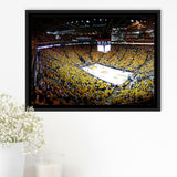 Golden State Warriors Stadium Framed Canvas Prints Oracle Arena Wall Art,Sport Stadium Art Prints, Fan Gift