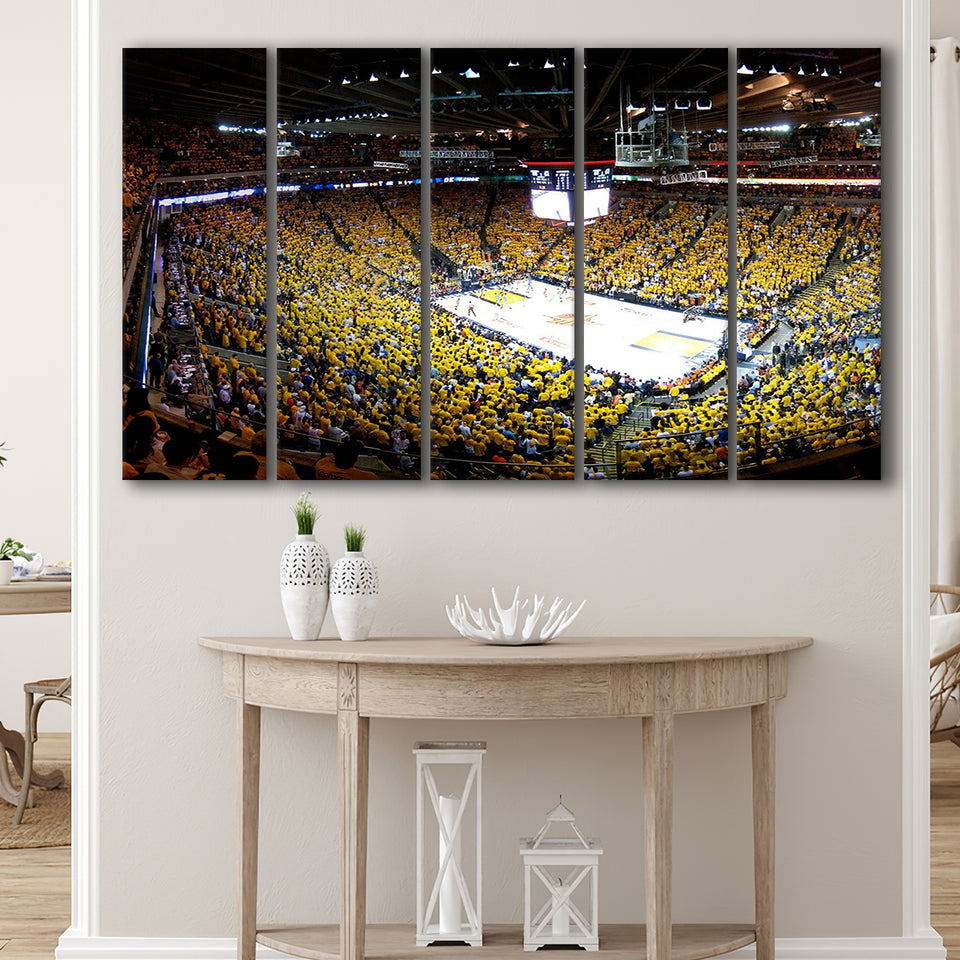 Golden State Warriors Stadium Canvas Prints Oracle Arena Wall Art,Multi Panels B,Sport Stadium Art Prints, Fan Gift