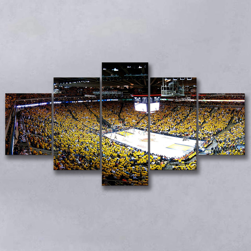 Golden State Warriors Stadium Canvas Prints Oracle Arena Wall Art,Multi Panels,Sport Stadium Art Prints, Fan Gift