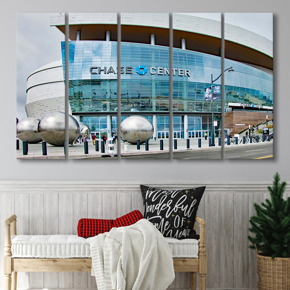 Golden State Warriors Wall Art Chase Center Stadium Canvas Prints,Multi Panels B,Sport Stadium Art Prints, Fan Gift