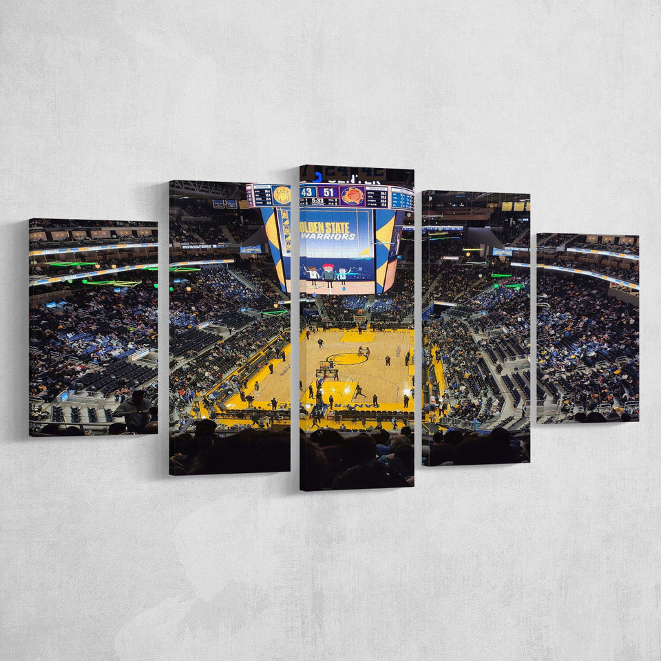 Golden State Warriors Wall Art Oracle Arena Stadium Canvas Prints,Multi Panels,Sport Stadium Art Prints, Fan Gift