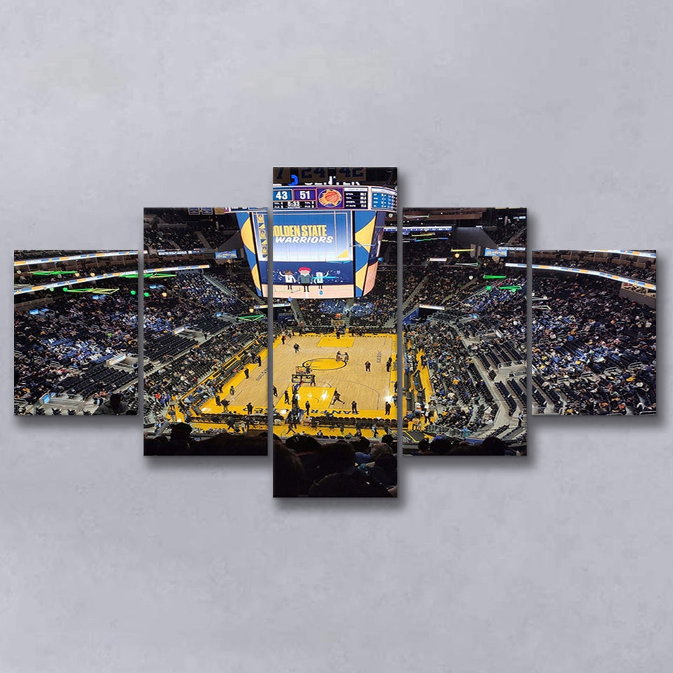 Golden State Warriors Wall Art Oracle Arena Stadium Canvas Prints,Multi Panels,Sport Stadium Art Prints, Fan Gift