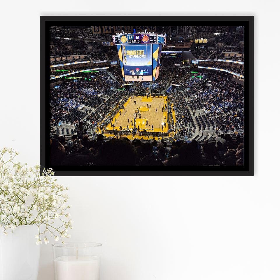 Golden State Warriors Wall Art Oracle Arena Stadium Framed Canvas Prints,Sport Stadium Art Prints, Fan Gift