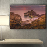 Golden Sunrise over the Sea, Rocky Sea Coast Canvas Nature Canvas Prints Wall Art Home Decor - Painting Canvas, Ready to hang