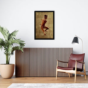 Golden boy-Sport Art,Art Print,Frame Art,Plexiglass Cover