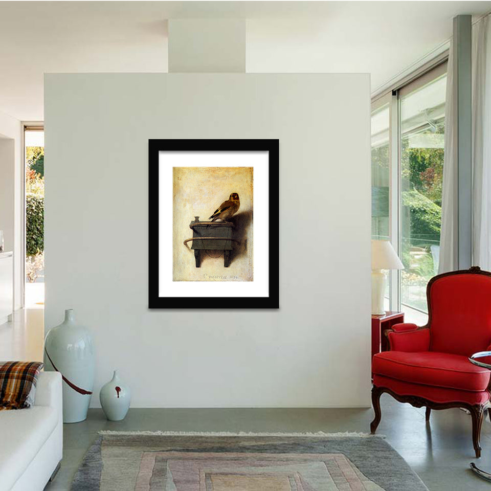 Goldfinch By Karel Fabricius-Canvas Art,Art Print,Framed Art,Plexiglass cover
