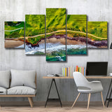 Golf Course By The Ocean, Golf Multi Panels,Canvas Prints Wall Art Home Decor