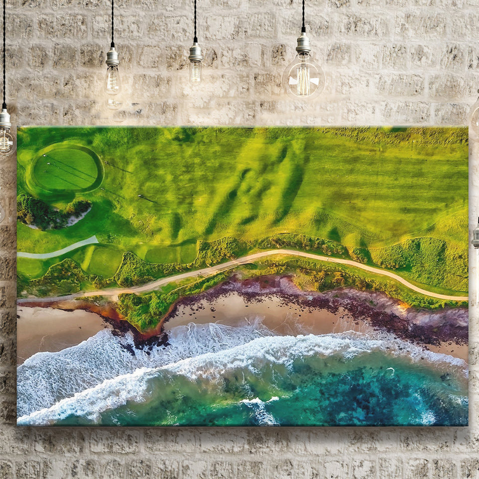 Golf Course By The Ocean, Golf Canvas Prints Wall Art Home Decor - Painting Canvas, Ready to hang