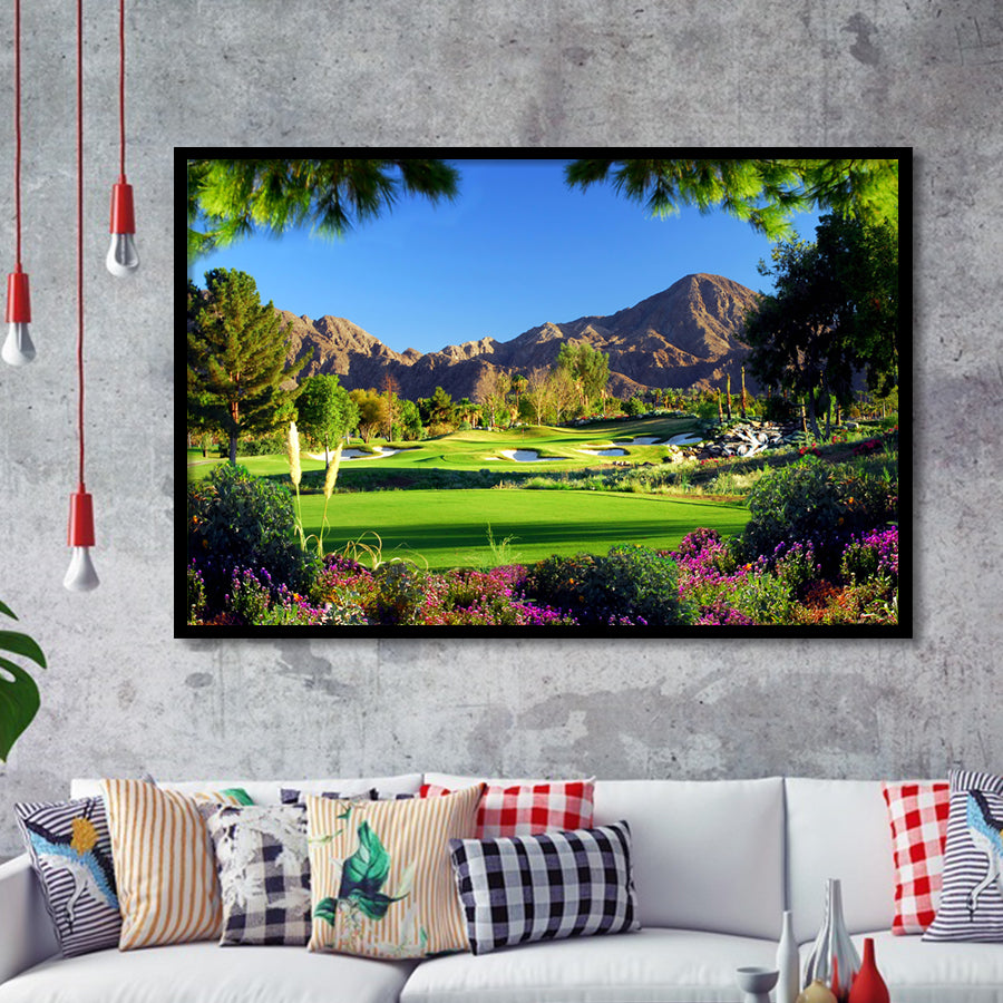 Golf Course Landscape Beautiful Framed Art Prints Wall Art Decor - Painting Prints, Framed Picture