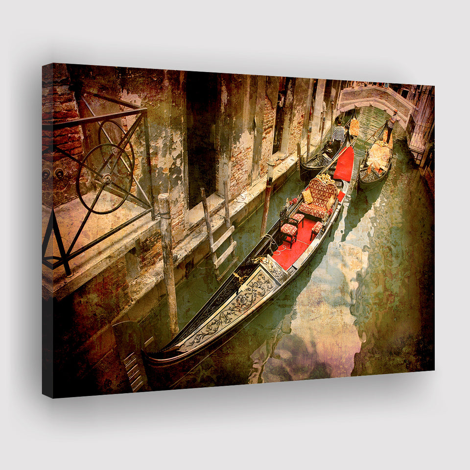 Gondola Print Venice Canvas Gondola Venice Landscape Canvas Prints Wall Art Home Decor - Painting Canvas, Ready to hang
