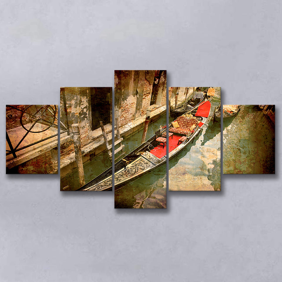 Gondola Print Venice Canvas Gondola Venice Large Canvas Prints Multi Panels Wall Art Prints Home Decor