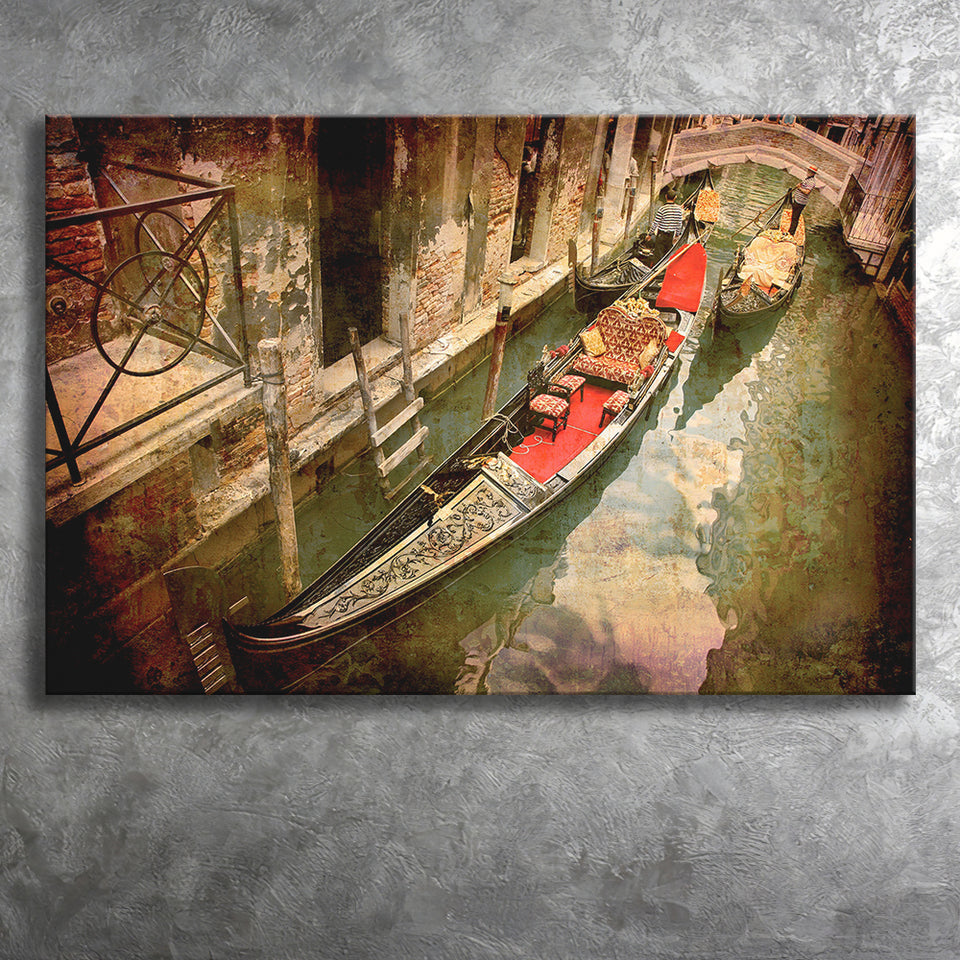 Gondola Print Venice Canvas Gondola Venice Landscape Canvas Prints Wall Art Home Decor - Painting Canvas, Ready to hang