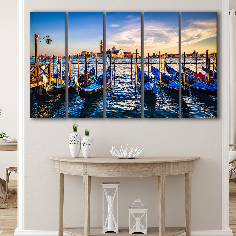 Gondola Print Venice Grand Canal Italy Extra Large Canvas Prints Multi Panels B Wall Art Prints Home Decor