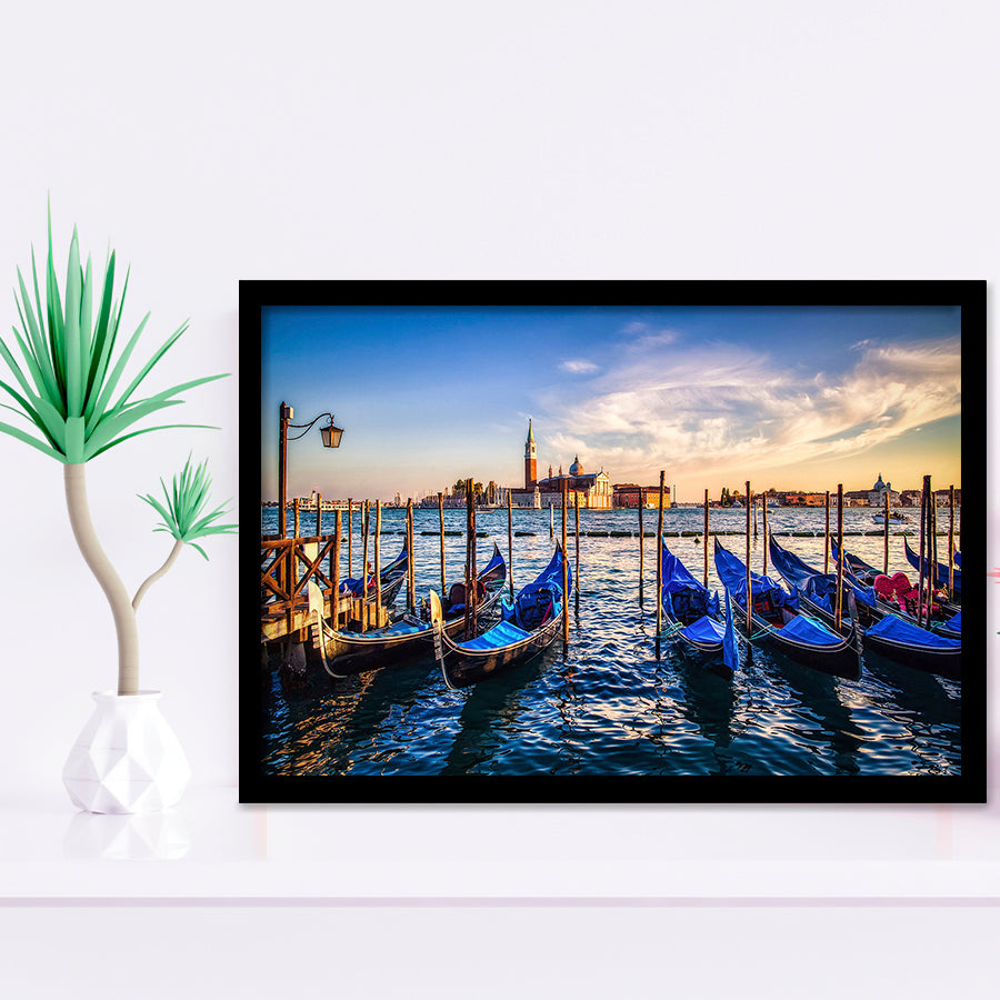 Gondola Print Venice Grand Canal Italy Framed Art Prints Wall Decor - Painting Art,Framed Picture,For Sale, Ready to hang
