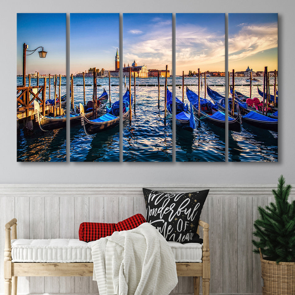 Gondola Print Venice Grand Canal Italy Extra Large Canvas Prints Multi Panels B Wall Art Prints Home Decor