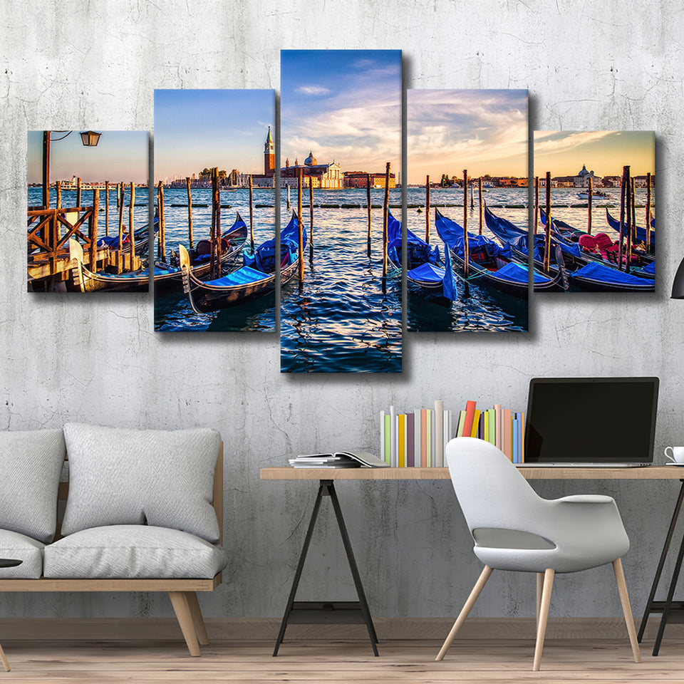 Gondola Print Venice Grand Canal Italy Large Canvas Prints Multi Panels Wall Art Prints Home Decor