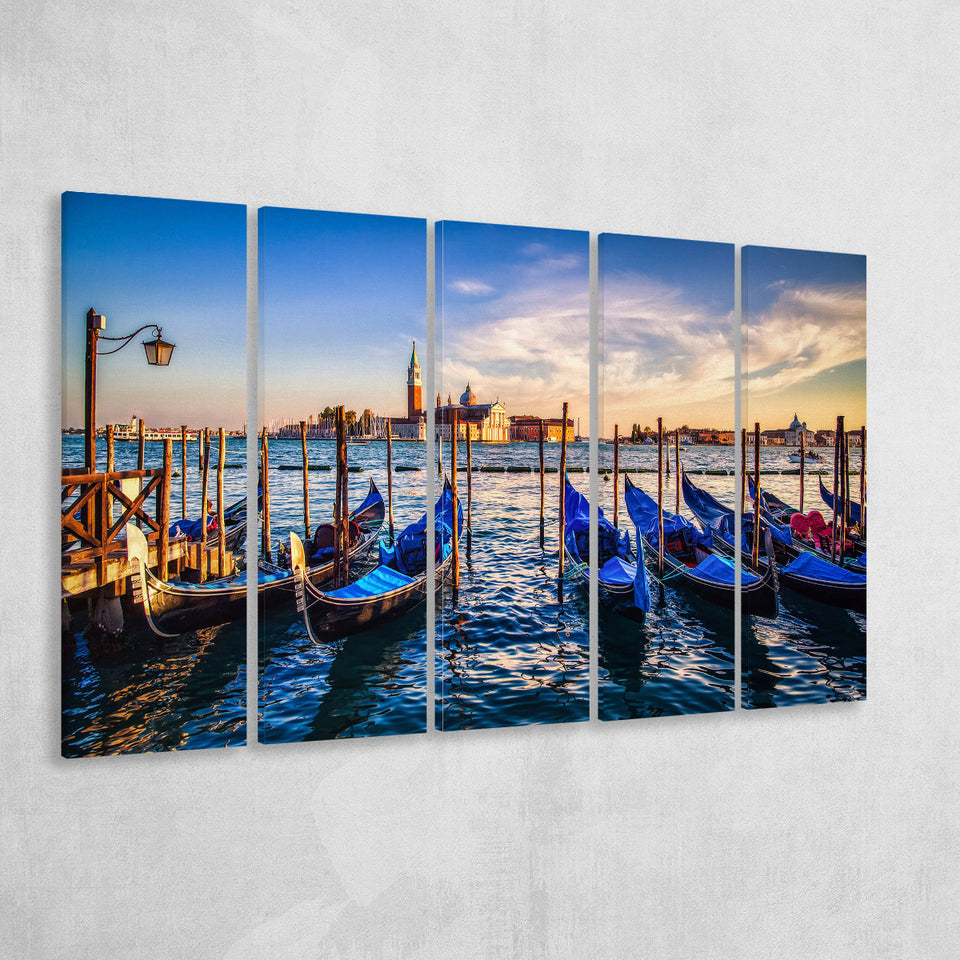 Gondola Print Venice Grand Canal Italy Extra Large Canvas Prints Multi Panels B Wall Art Prints Home Decor