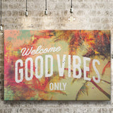 Good Vibes Horizontal Canvas Prints Wall Art - Painting Canvas,Office Business Motivation Art, Wall Decor