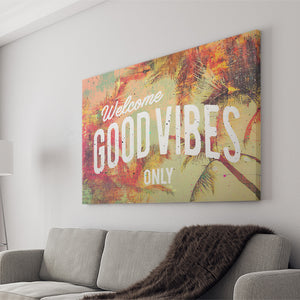 Good Vibes Horizontal Canvas Prints Wall Art - Painting Canvas,Office Business Motivation Art, Wall Decor