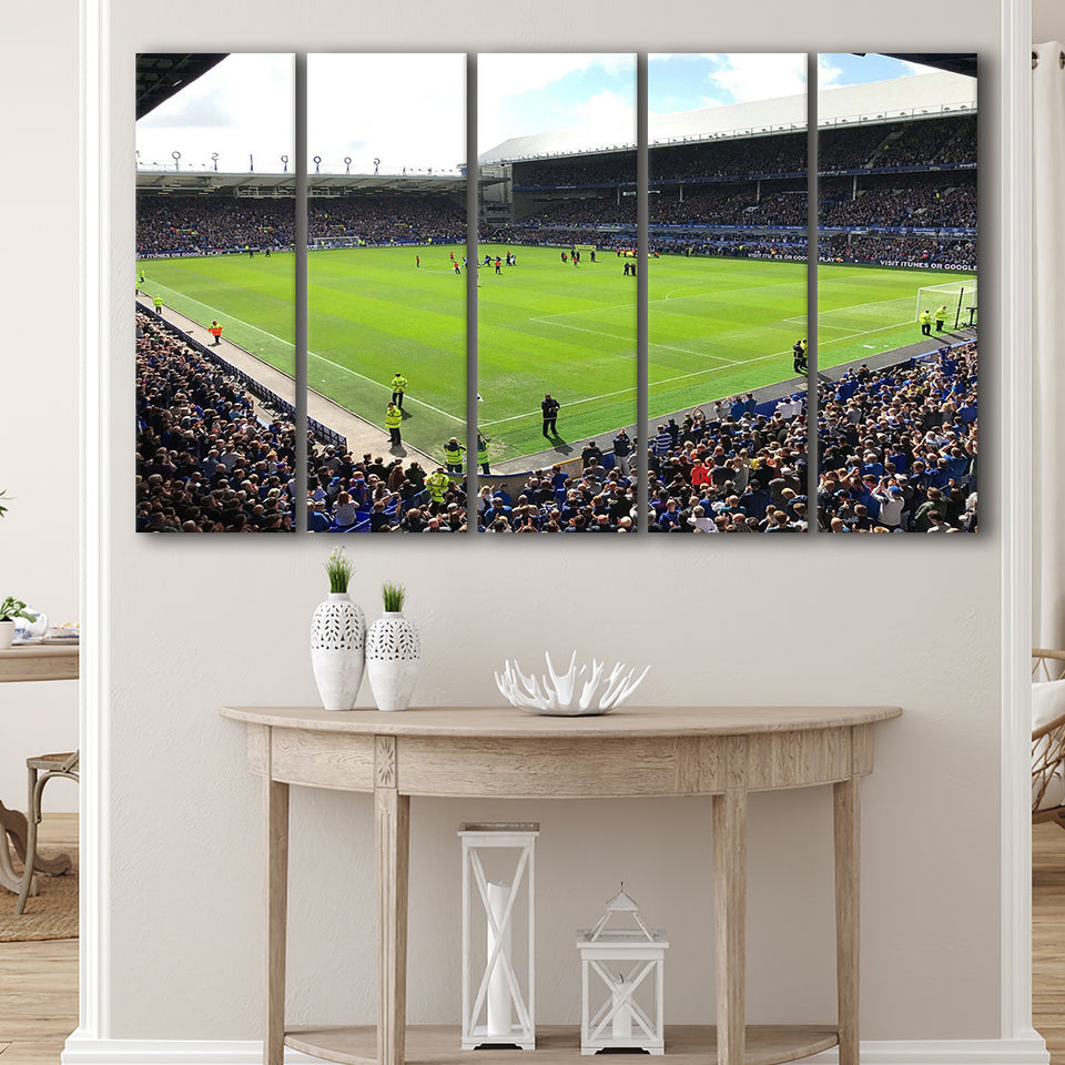 Goodison Park Stadium Canvas Prints Everton Wall Art Football Stadium,Multi Panels B,Sport Stadium Art Prints, Fan Gift