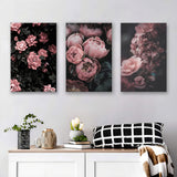 Gorgeous Pink Peonies Canvas Prints 3 Pieces Wall Art Decor - Painting Canvas, Multi Panel, Home Decor