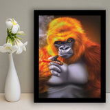Gorilla Smoking Cigar, Framed Art Prints Wall Art Home Decor, Ready to Hang