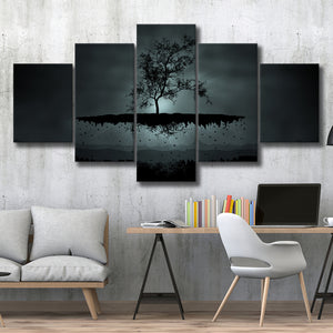 Gothic Theme Canvas Art, Dark Gothic, 5 Panel Canvas Prints Wall Art,Mixed Canvas, Large Canvas