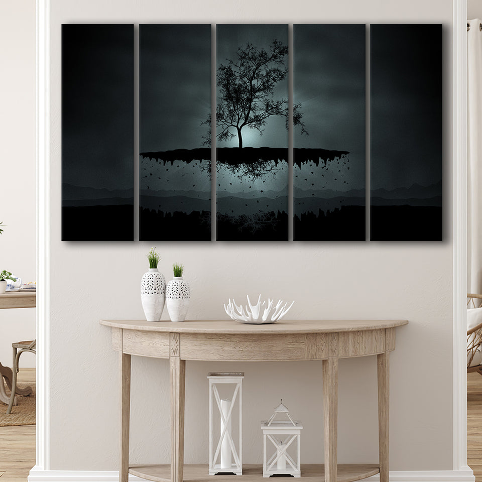 Gothic Theme Canvas Art, Dark Gothic, 5 Panel B Canvas Prints Wall Art, Extra Large Canvas Decor